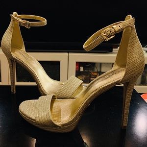 New Michael Kors Gold Sparkly Heels